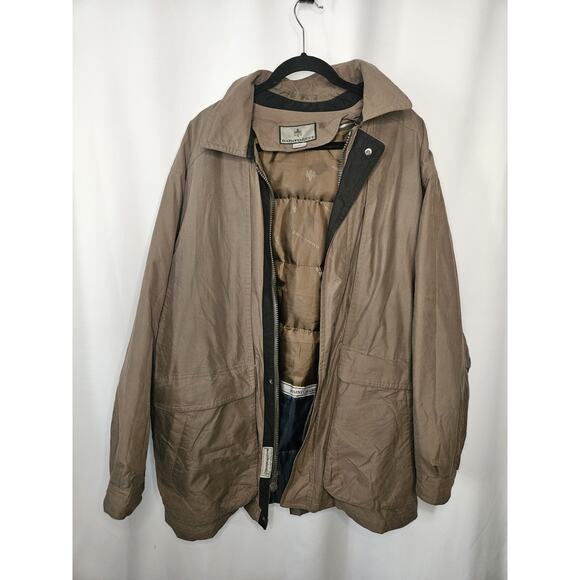 Vintage Rainforest Goose Down-Filled Super Warm Brown Jacket Men's Size US XL - Picture 4 of 10